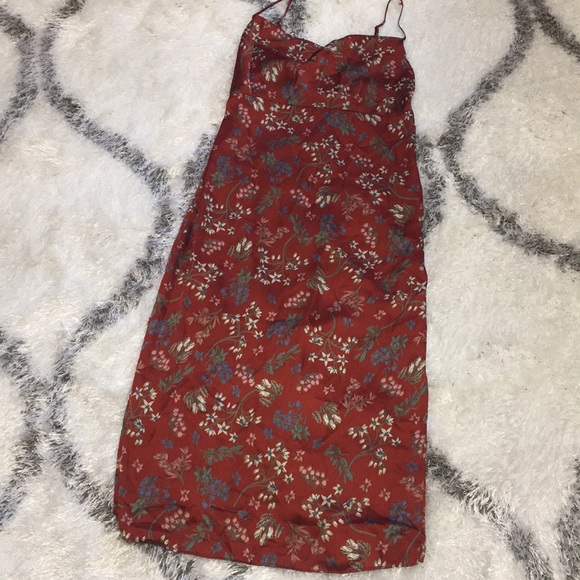 Forever 21 Contemporary Dresses & Skirts - 👩🏽‍🎓SALE-Cowl Silk Slip Dress SideSlit (SM)